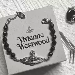 High Version of the Queen Mother of the West Saturn Pearl Black Agate Bracelet Fashionable Cool Style Elegant Easiest for Match and White Bracelet for Women