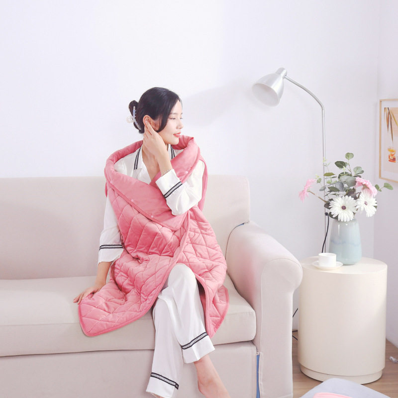 Cross-Border Hot-Selling USB Warming Blanket, Multifunctional Shawl Warming Blanket, 5V Low-Voltage Heating Blanket, 5-Volt Heated Blanket for Office Use