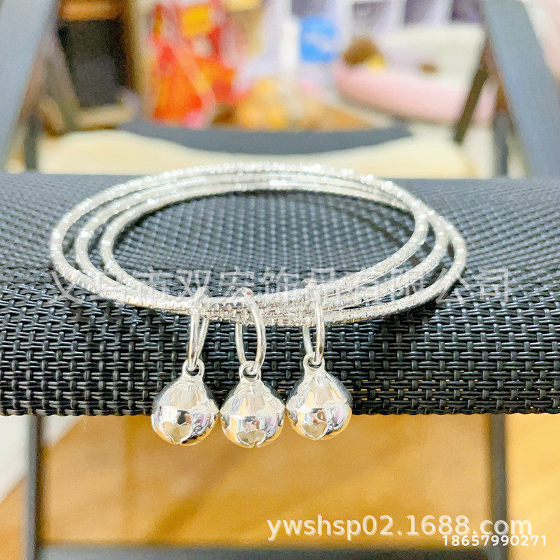 三圈女生手镯 苹果时尚满天星女式手镯 创意女士生日礼品手链批发