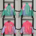 S1073 barcelona pink and green special edition double-sided waterproof windbreaker