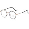 New Round Frame Metal Anti-blue Light Glasses Frame Men's Korean Style Fashion Student Finished Nearby Mirror Women's Flat Glasses Frame
