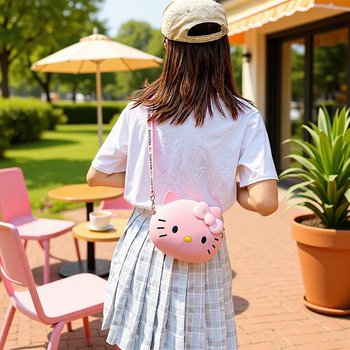 Source Manufacturer Cat Head Silicone Bag 2025 New Cartoon Phone Card Crossbody Bag Children's Coin Purse Wholesale