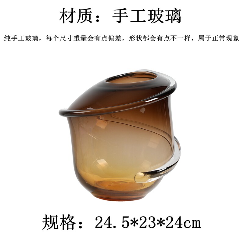 轻奢现代玻璃花瓶多款样板间售楼处北欧家居客厅餐桌软装家居饰品