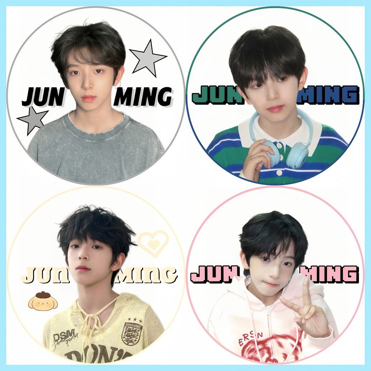 Tf Fourth Generation Chen Junming Fan Support Merchandise Badge Brooch Tinplate Decoration Pain Bag Material Friends