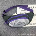 Gray and purple zipper