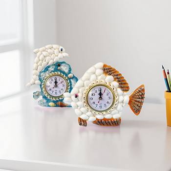Shell Crafts Clock Ornaments Creative Handmade Seaside Vacation Special Gifts Gifts Wholesale Ocean Mother-Of-Pearl