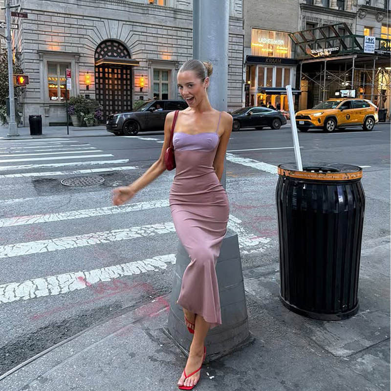 Elegant Purple Strapless Maxi Dress Slim Fit Soft Fabric Sweetheart Neckline Perfect for Summer Events Wholesale