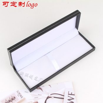 Wholesale Signature Pen Gift Pen Box Metal Pen Box Flip Cover Creative Stationery Single Black Packaging Box
