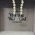 Silver saturn pearl necklace (extended version)