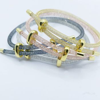 Eight-character lobster clasp with water drill net bracelet necklace style collection