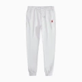 White + red label pants