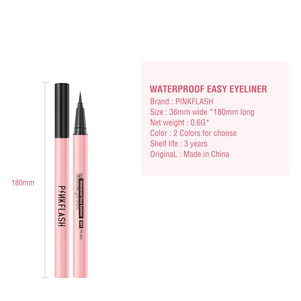 PINKFLASH Smooth No Makeup Eyeliner New E01 for Export Purchase and Distribution Only, Not for Personal Sale