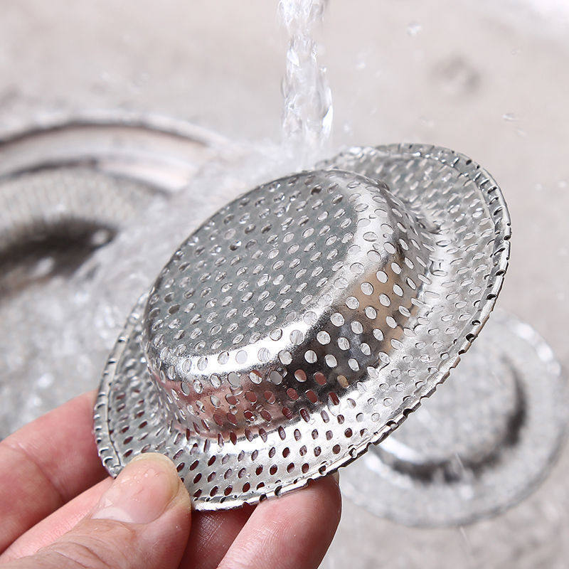 Fully Punched Kitchen Sink Filter, Vegetable Basin, Stainless Steel Sewer Garbage Filter, Hair Cage Lifter