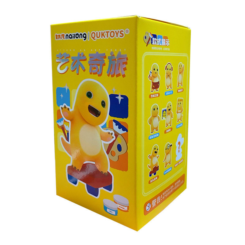 Authentic Milk Dragon Art Journey Series Blind Box Dolls Trendy Painter Figurines Office Decorations