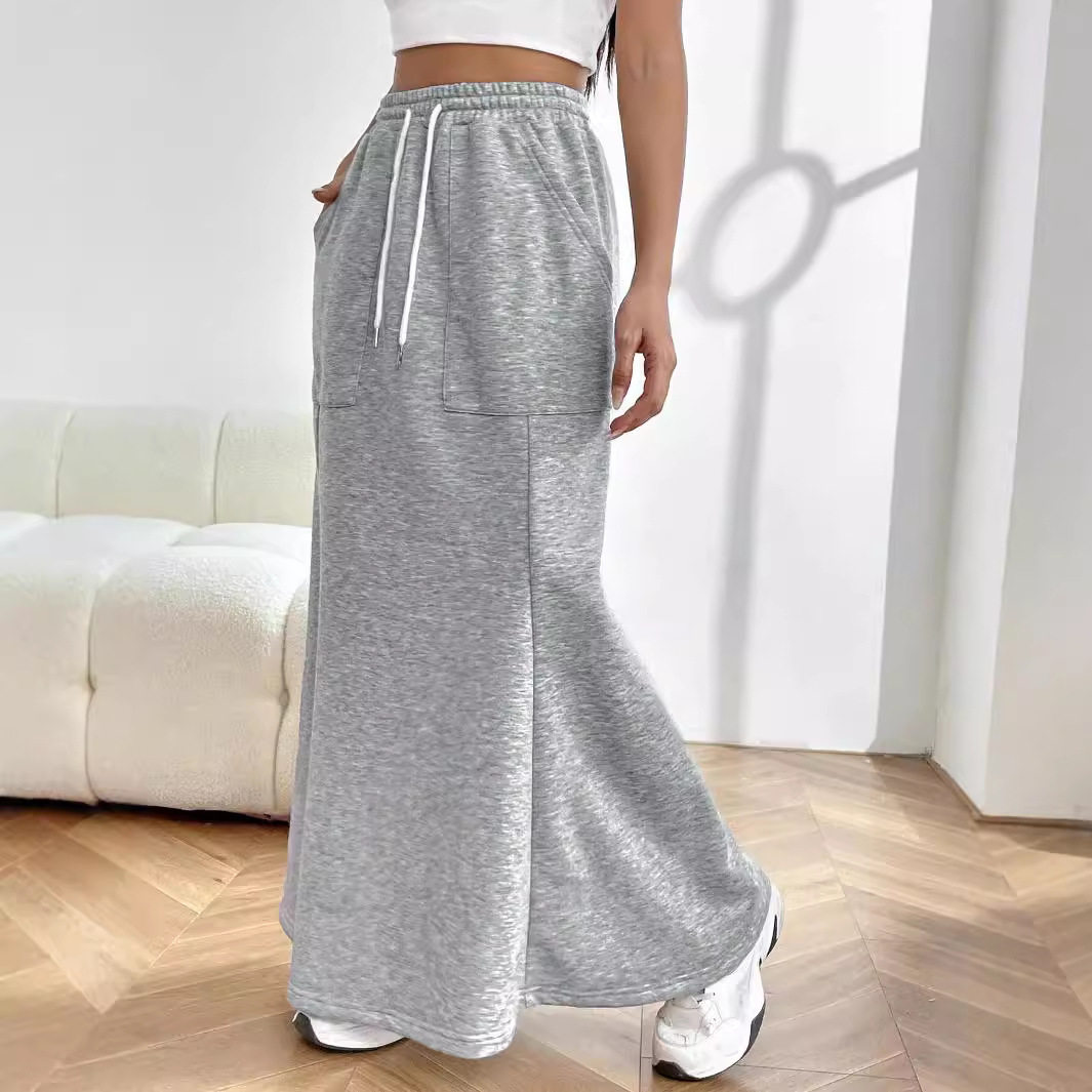 Casual A Line Midi Skirt Simple Design Versatile Style Spring Summer Wear Wholesale Available