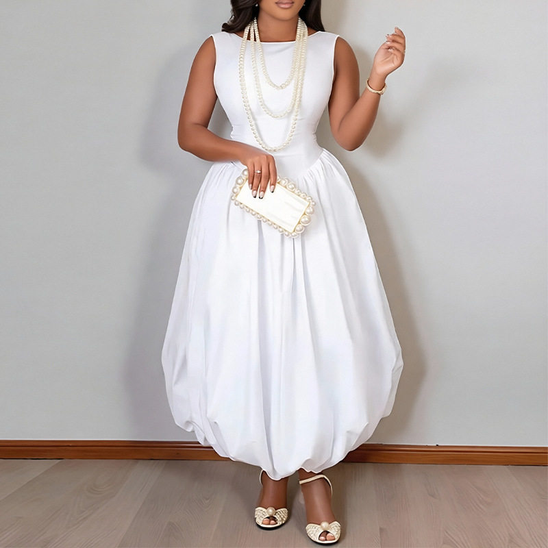 Womens Spring Dress Sleeveless Solid Color Casual Style Perfect for Everyday Wear Wholesale Available