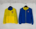 Portuguese yellow double-sided windbreaker jacket yellow and blue