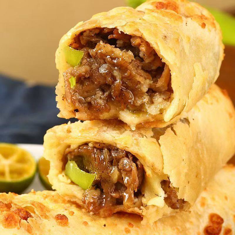 Factory Direct Sales Cheese Beef Rolls 130g Breakfast Frozen Semi-Finished Product Snack Ready-To-Eat Commercial Frozen