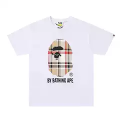 Cross-Border Trendy Brand Couple T-Shirts for Men and Women, Men's Cartoon Letter Round Neck Short-Sleeve Original Design Source