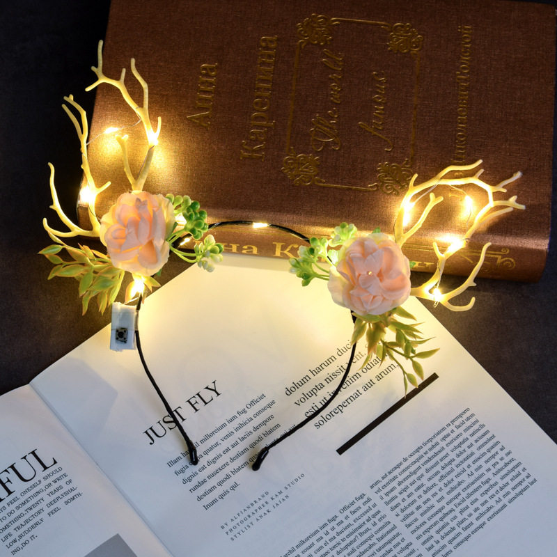 发光发箍头饰狐狸毛猫耳朵头箍春节地摊夜市摆摊小商品玩具批发