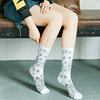Tide brand cashew flower vintage socks street fashion black and white stocking totem ladies in the tube tide socks manufacturers wholesale