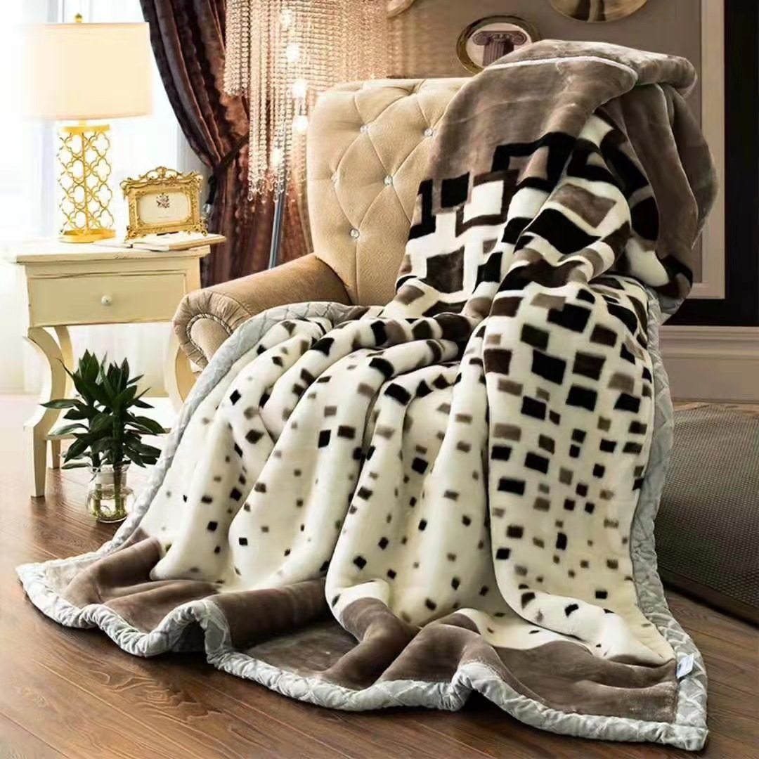 Winter Raschel Blanket Double Thickened Flannel Blanket Group Buying Gift Box Blanket Cloud Blanket Wholesale