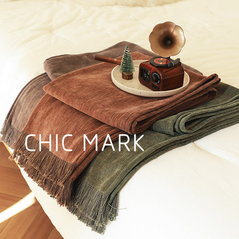 Texture quicksand texture bed flag homestay bed end blanket bed end towel INS wind blanket sofa blanket blanket blanket blanket