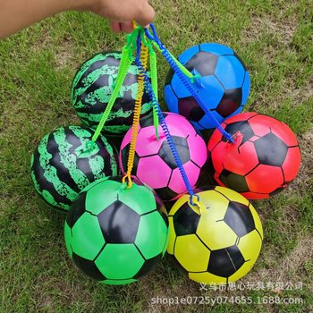 Chain football watermelon ball massage ball inflatable cartoon ball pat ball basketball with rope ball pull rope exercise