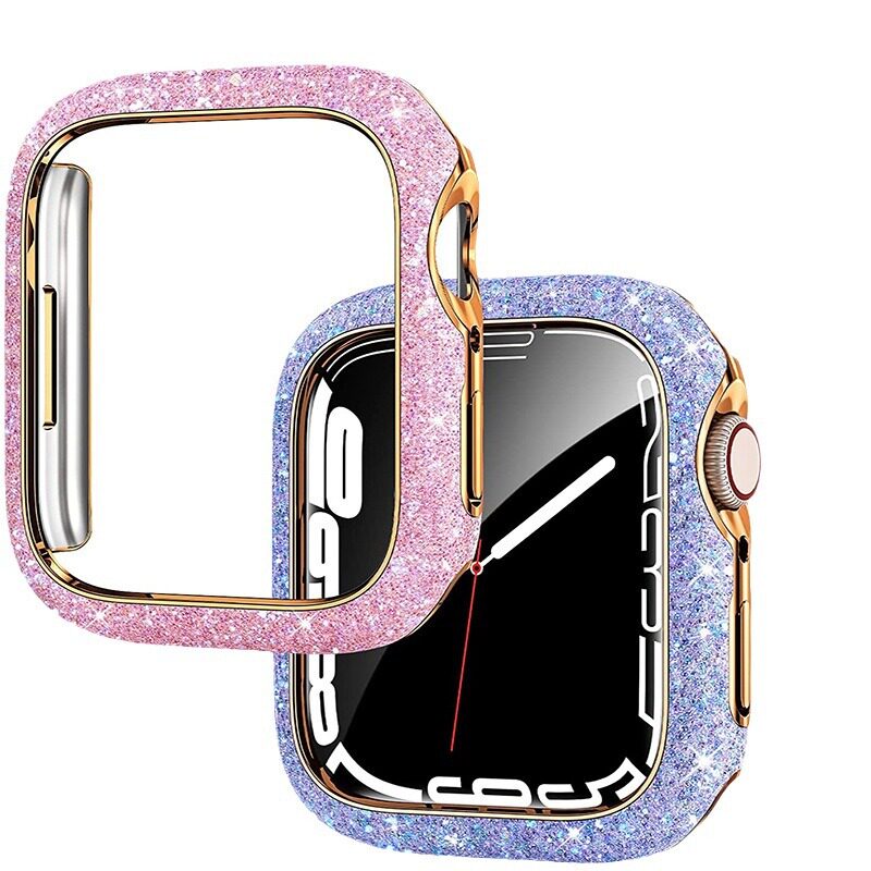 Suitable for Apple Watch 9 Star Diamond Case 41mm Watch Protective Case Hard Shell Crystal 45mm Cross-Border Hot Sale