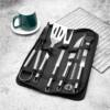 Stainless Steel Handle Grill Set Barbecue Tool Set Bbq Set Outdoor Camping Style Tableware Stainless Steel Set