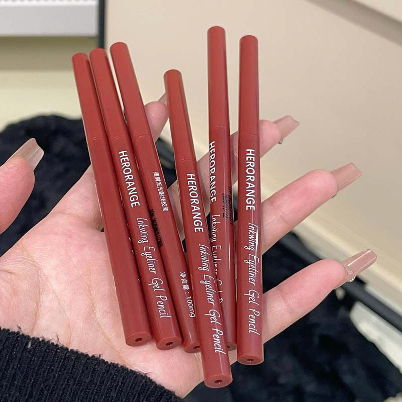 Herorange Ink Wing Streamer Eyeliner Gel Pen Color, Non-Smudged, Long-Lasting, Waterproof and Sweat-Proof Eyeliner Cross-Border Makeup