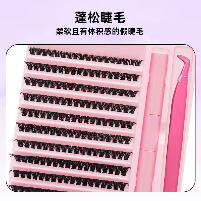 False Eyelash Factory Amazon Cross-Border Direct Supply 10 Rows of Washboard Hot Melt 40.60.80100P Eyelash Extensions