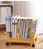 Student Classroom Book Box with Pulley Movable Book Storage Box High School Book Arrangement Dormitory Artifact with Wheels