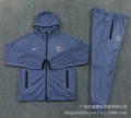 26 paris 01 gray and blue hoodie suit
