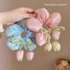Children's Knitted Large Flower Hair Rope for Girls with Ball Head, High Appearance and High Elastic Ponytail Hair Rope