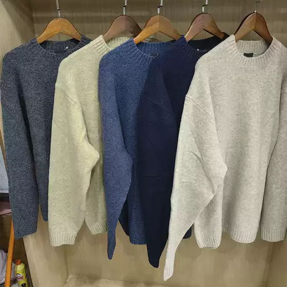 Japanese single men's women's Shufulei crew neck sweater 2024 winter new loose sweater sweater S471229