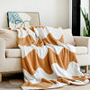 Scandinavian Half-Velvet Knitted Blanket Sofa Blanket Casual Shawl Throw Blanket Office Lunch Blanket B&B Decorative Blanket