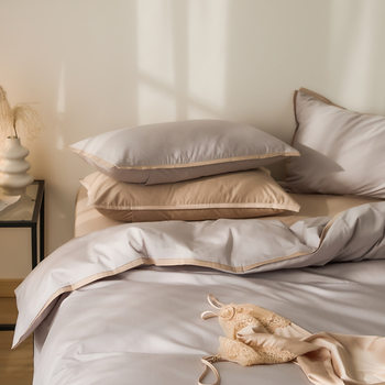 100S Xinjiang Long-Staple Cotton Four-Piece Set Pure Cotton Bed Sheet Duvet Cover Fitted Sheet Summer Luxury Bedding 4