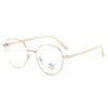 New Style Metal Anti-Blue Light Myopia Glasses Fashionable Retro Round Glasses Frame Women's Ins Simple Lightweight Flat Glasses