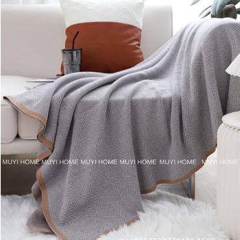 Blanket for Living Room, Nap, Sofa, Throw Blanket, Bed Runner, Pure Cotton, Office, First Class Airline Blanket, Nordic Style