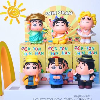 Crayon Shin-Chan Blind Box Figure Two-Dimensional Internet Celebrity Hot Cartoon Trendy Car Ornaments Gashapon Toys Wholesale