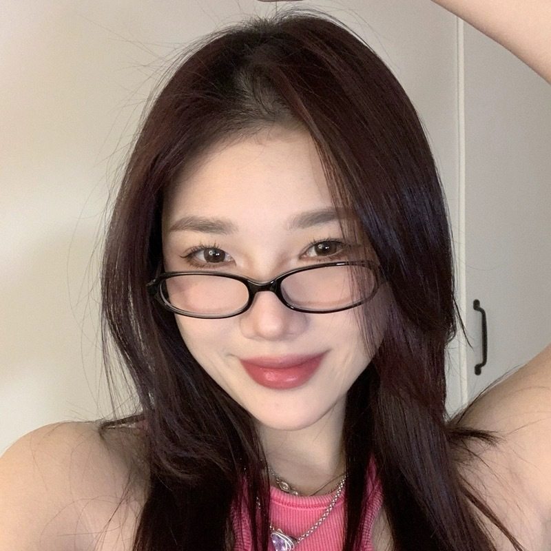 Retro black face small frame small face box myopia glasses frame plain glasses concave shape female y2g hot girl