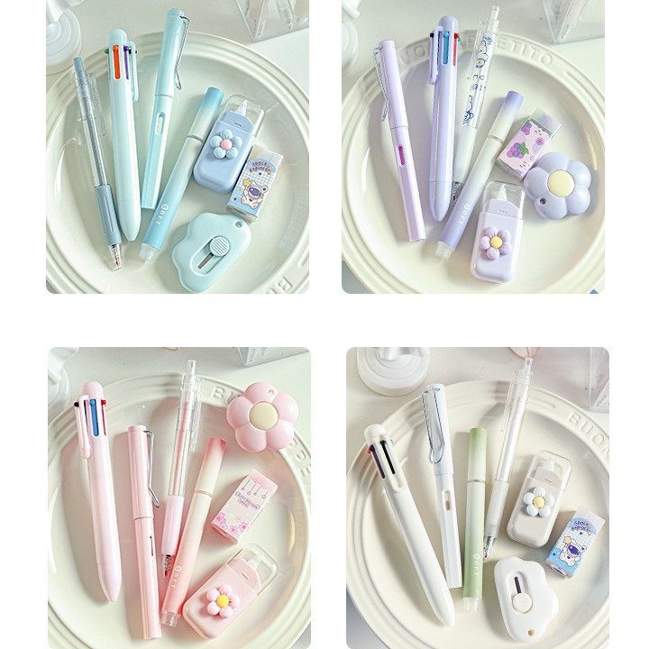 School Supplies Set 7-Piece Set High-Value Souvenir Student Stationery Gift Package Class Reward Stationery Set