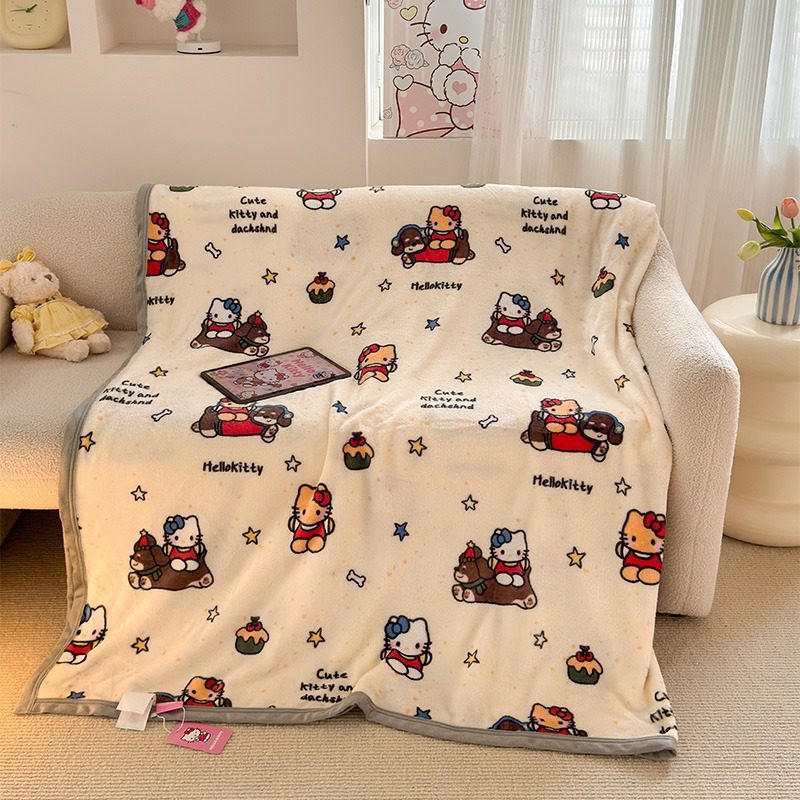 Sanrio Blanket Nap Blanket Air Conditioning Blanket Kindergarten Blanket Shawl Towel Blanket Thickened Velvet Blanket Wholesale Cross-Border