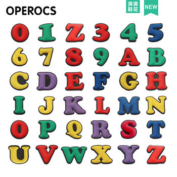 Advanced Sense Cave Shoes Accessories Shoe Flower Number English Letter Decorative Buckle diy Shoe Buckle Buckle Cross-border E-commerce