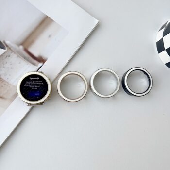 Suitable for Huawei Gt5 Two-Color Electroplated Case Huawei Gt6 Cut Out Two-Color Electroplated Frame Watch Protective Case