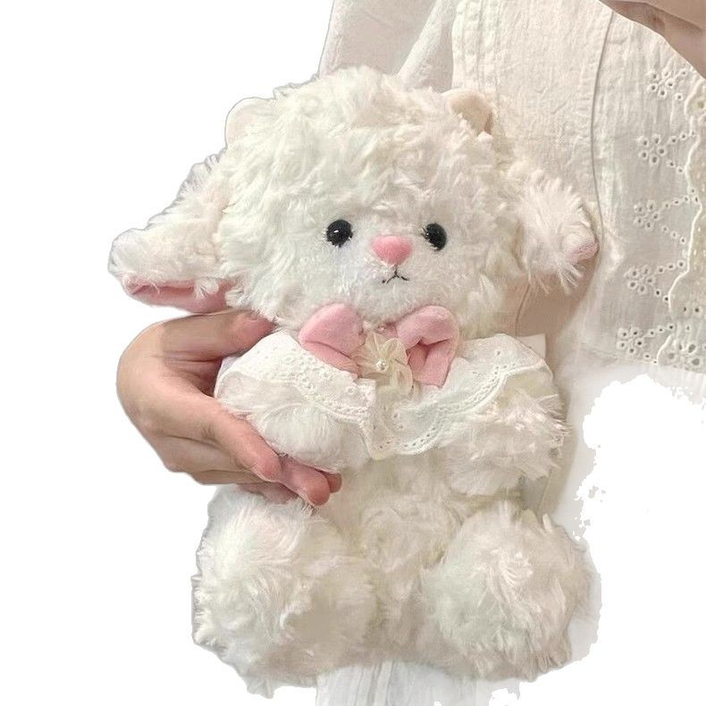 新款羊咩咩毛绒玩具公主羊玩偶呆萌生日帽小羊公仔情人节礼物批发