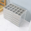 5/6-Layer Drawer-Type Multi-Grids Rock Collection Display Box Crystal Stone Jewelry Display Storage Box