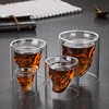Heat Resistant Glass Factory Wholesale Creative Skull Cup Pirate Skull Cup Double Layer Beer Cup