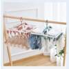 Windproof Drying Rack with 40 Clips, Plastic Square Clothes Drying Rack, Sock Drying Tool, Sock Clips, Double-Layer Clothes Rack
